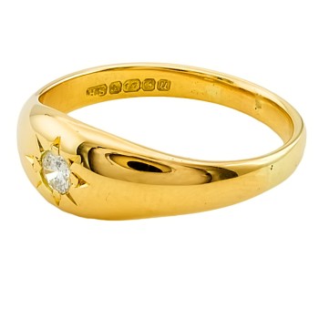 18ct Gold Diamond Ring size K